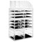 Casafield Acrylic Cosmetic Makeup Organizer & Jewelry Storage Display Case - Large 16 Slot, 2 Box & 10 Drawer Set - Clear